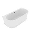 Modern White Freestanding Bathtub Interior With Smooth Surface And Simple Design 3d model