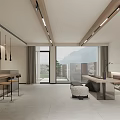 Modern Hotel Lobby Interior With Spacious Layout Reception Desk And Floor to Ceiling Windows