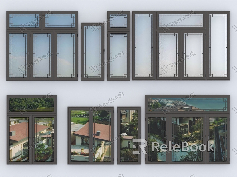 window glass window casement window sliding window aluminum alloy window broken bridge aluminum window bay window glass door floor-to-ceiling window model