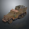 Vintage Military Tank With Rusty Exterior Tracks And Open Top Cabin Design