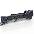 Futuristic SciFi Weapon Design With Black Body And Red Accents
