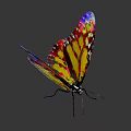Vibrant Colorful Butterfly Artwork With Geometric Patterns And Bright Hues