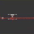 Red Tower Crane As Functional Construction Vehicle For Site Lifting Operations