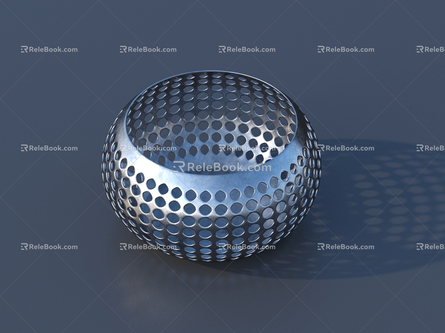 Modern Storage Basket Stainless Steel Storage Basket 3d model