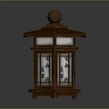 Decorative Traditional Wooden Hexagonal Lantern Furniture with Translucent Panels and Round Top Ornament