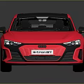 Red Modern Sports Coupe Car Featuring Black Roof Shiny Black Wheels And Sleek Exterior