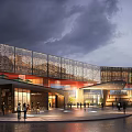 Modern Industrial Park With Riverfront Green Spaces Modern Architecture And Open Plazas
