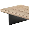Modern Tufted Sofa Bench With Soft Upholstery And Metal Legs Design