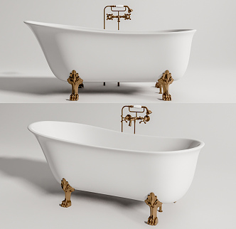 European-style bathtub 3d model