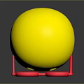 Yellow Smiley Face With Red Round Glasses And White Teeth On Dark Background