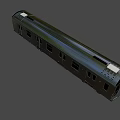Sleek Modern Silver Train Carriage With Front Headlights And Streamlined Design 3d model