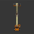 Orange And Beige Articulating Boom Lift With Extendable Boom And Work Platform Wheels