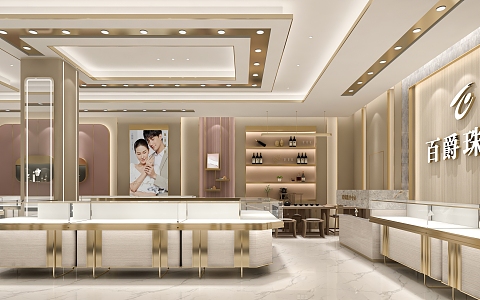 Light Luxury Jewelry Shop 3d model