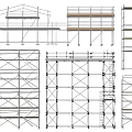 Modern steel pipe scaffolding construction scaffolding mobile scaffolding climbing ladder 3d model