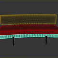 Modern Gray Upholstered Bench With Padded Backrest And Dark Wooden Legs
