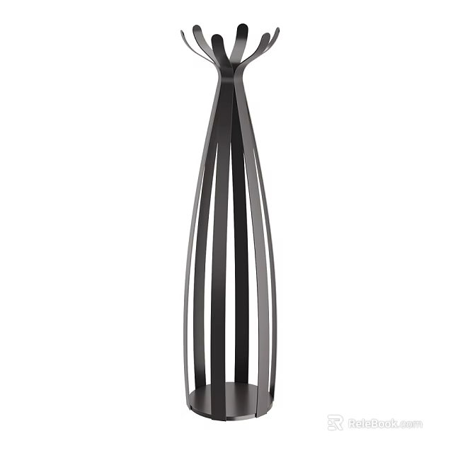 Modern Ceramic Vase With Vertical Striped Design And Glossy Finish For Home Decor 3d model 