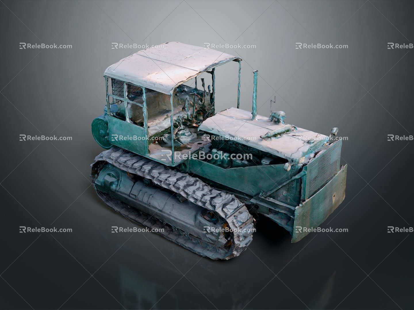 Modern forklift earth-shoveling truck earth-digging truck excavator 3d model