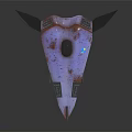 Innovative Cosmic Spacecraft Featuring Purple Blue Exterior And Sharp Nose Cone Design