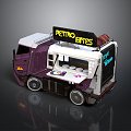 Food Truck Food Vending Vehicle Mobile Food Truck Mobile Vendor Mobile Vendor Car Dining Car Mobile Dining Car 3d model