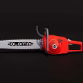 Eolomaq Red Industrial Chainsaw With Sharp Chain And Ergonomic Handle 3d model
