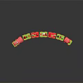Electric Toy Train With Multiple Green and Red Carriages And Santa Claus Figures