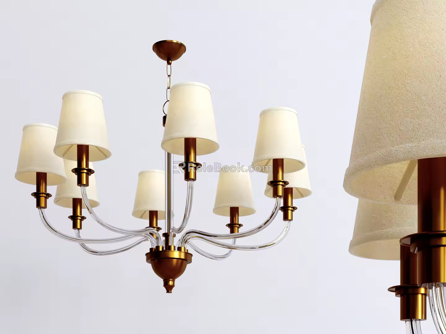 Light Luxury Chandelier Multi-head Chandelier 3d model