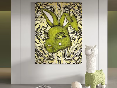 Modern decorative painting personality decorative painting 3d model