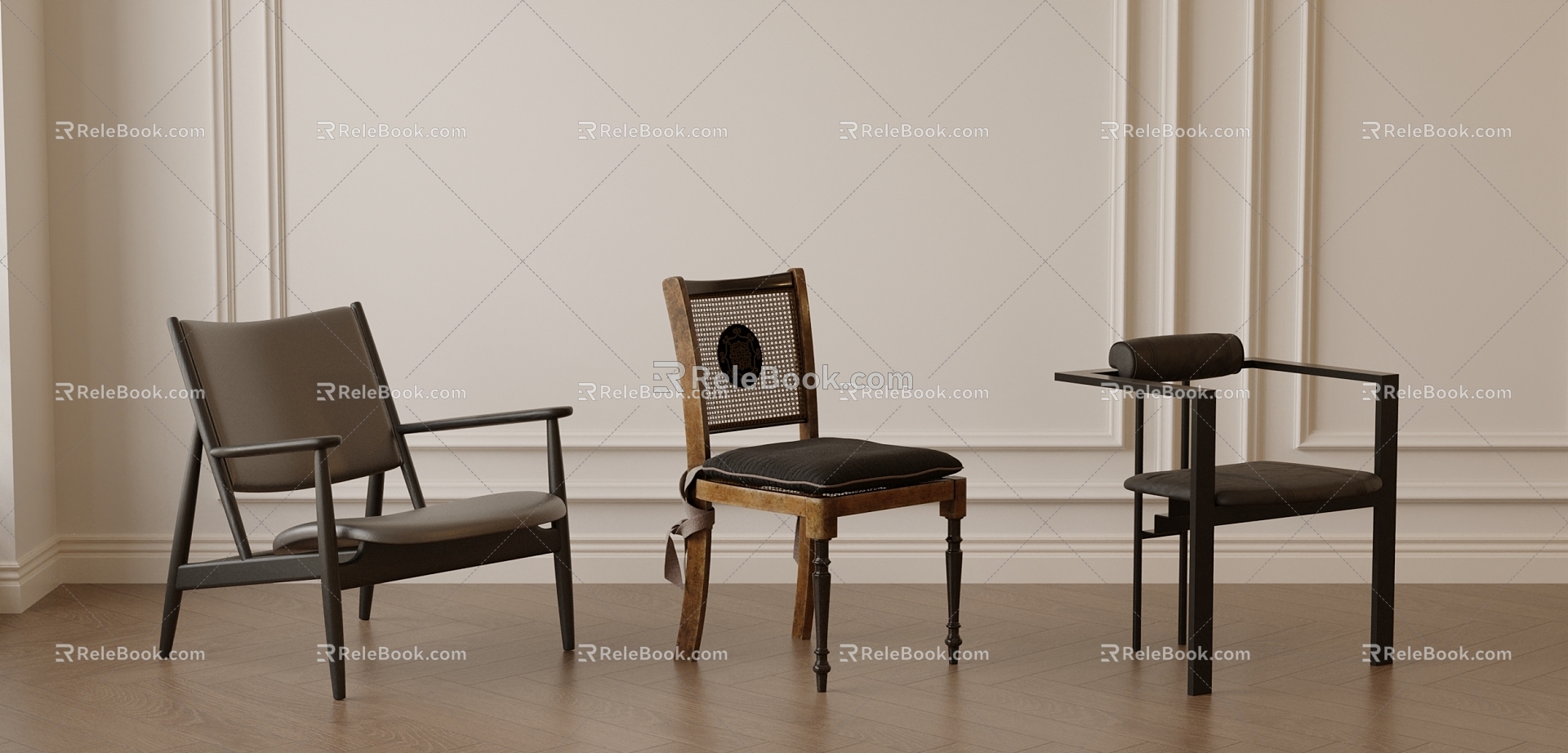 Modern leisure single chair 3d model