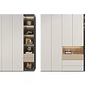Modern Wardrobe Interior Design With White Cabinets Glass Doors Open Shelves And Storage Drawers