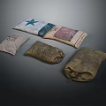 Various Style Cloth Burlap Bags With Star Pattern For Daily Living Supplies