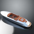 Sleek Modern Speedboat With White Hull Brown Seats And Open Cockpit Design