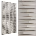 Textured 3D Wall Decor With Layered Patterns In Neutral Tones 3d model