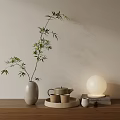 potted ornaments table lamp 3d model