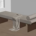 Modern bed end stool 3d model