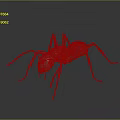 Realistic Metallic Ant With Detailed Legs And Reflection On Dark Background