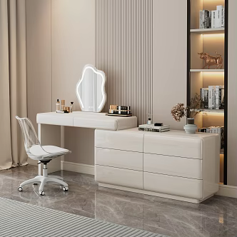 Modern Dressing Table Paint Dressing Table Cosmetic Set 3d model