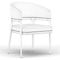 Modern Stylish Chair With Beige Upholstery Dark Wooden Frame And Curved Armrest