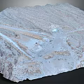3D Terrain Model Showcasing Mountainous Landscape With Detailed Roads And Topography