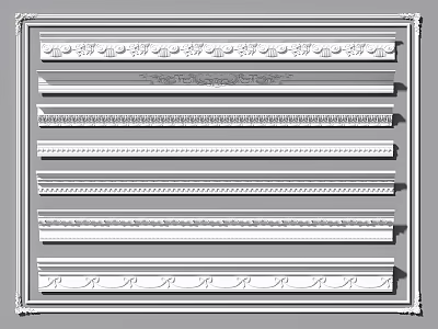 Gypsum Molding Collection With Various Decorative Designs And Styles For Interior Decoration 3d model