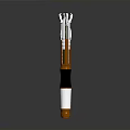Dual Cylindrical Tools Featuring White Black Copper Sections And Transparent Tops
