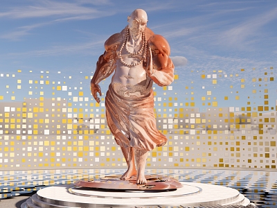 Modern City Sculpture Ruda Ruzhi Shen Shang Shuihu Figure Statue model