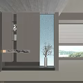 Modern Shoe Cabinet Design With Sleek Finish Marble Countertop LED Lighting And Decorative Plant