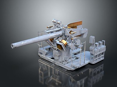 Turret Turntable Railgun Sci-fi Tower Defense Game Tower Defense Sci-fi Turret Game Turret Game Battery model