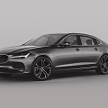Modern Gray Volvo Sedan With Sleek Design And Alloy Wheels