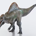Realistic 3D Rendering Of Spinosaurus Dinosaur With Sail And Skin Texture