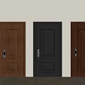 French Middle Style Entry Door 3d model