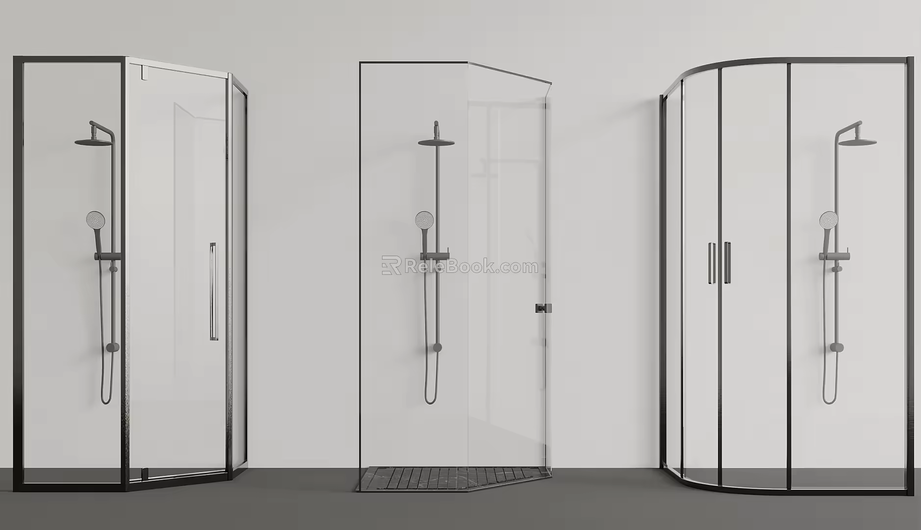 Shower shower partition 3d model