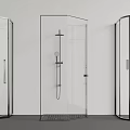 Shower shower partition 3d model