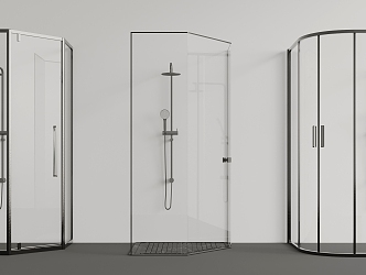 Shower shower partition 3d model