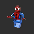 SpiderMan Themed Building Block Figure With Red Blue Costume And Spider Logo
